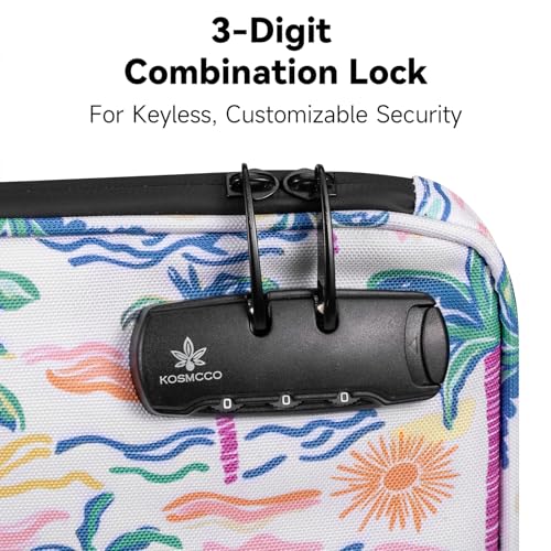 KOSMCCO Beach Locking Bag, Portable Safe, 9x7.5 Inch, Beach Day | Anti-Theft Design, Security Cable Included, Holds Phone Wallet and Keys, Ideal for Beach Pool Cruise and Travel - color: Beach Day