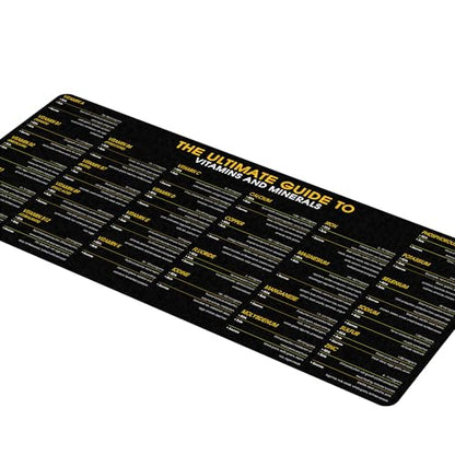 Vitamin Cheatsheet Mouse Pad, Health & Nutrition Desk Mat, Perfect for Dietitians & Fitness Trainers Healthy Living & Wellness, Essential Computer Accessories for Study, and Reference Purposes KMH - color: Vitamin