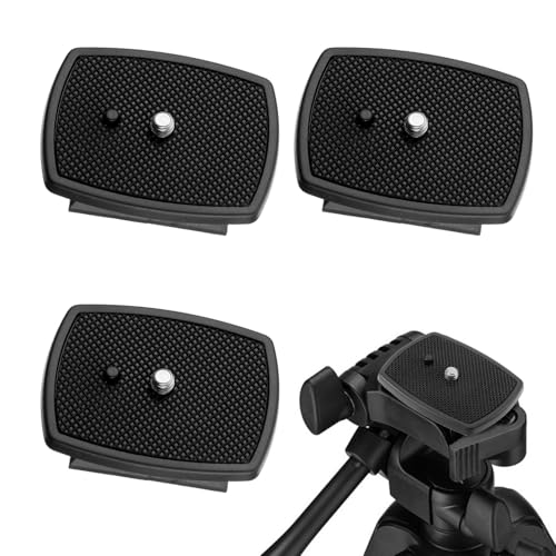 3 PCS Universal Tripod Quick Release Plate 43x43mm, Camera Quick Release Plate Tripod Camera Mount Plates Cameras Mounting Adapter for Tripods and Cameras Tripods Mount for Efficient Photography