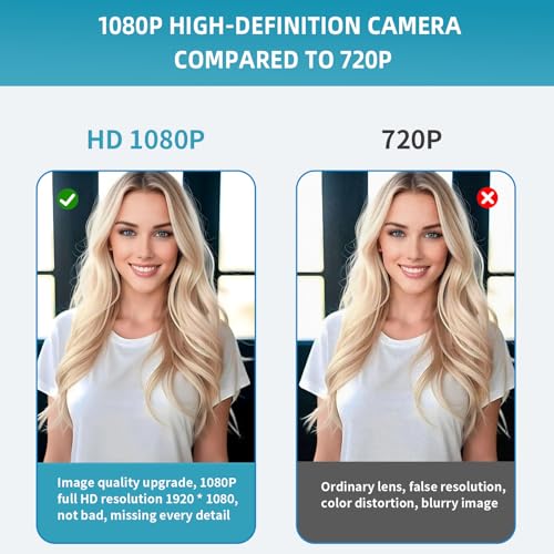 Webcam with Microphone and Speaker, 1080P Web Camera for Desktop Computer Laptop, USB Camera with Physical Privacy Cover,Plug and Play, Streaming Webcam, Wide Angle PC Cam (1080p mic Speaker)
