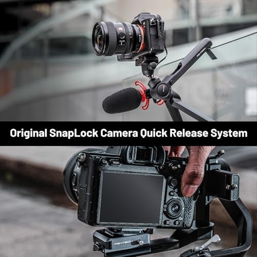 PGYTECH Beetle Camera Clip V2 with Plate, Quick Release Camera Backpack Clip, Arca-Swiss Compatible, SnapLock System for Sony/Nikon/Fuji/DSLR Cameras, Instant Mounting & Hands-Free, Black - style: Camera Clip V2