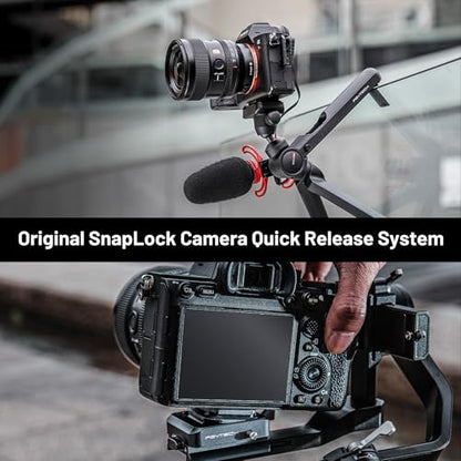PGYTECH Beetle Camera Clip V2 with Plate, Quick Release Camera Backpack Clip, Arca-Swiss Compatible, SnapLock System for Sony/Nikon/Fuji/DSLR Cameras, Instant Mounting & Hands-Free, Black - style: Camera Clip V2
