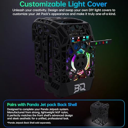BIQU Panda Jet Pack V2.0 Black Shell with RGB Light Upgrade Print Head for Bambu-Lab P1P/P1S/X1C/X1E 3D Printer - size: Panda Jet Pack V2 Black