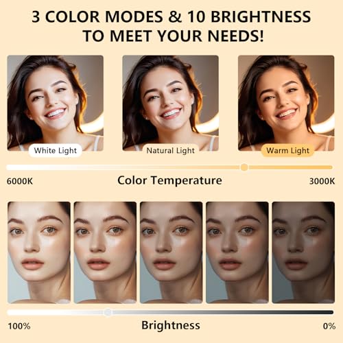 12" Selfie Ring Light with 59" Tripod Stand and Phone Holder, Dimmable LED Circle Lights Phone Ring Light Tripod for Photography, Video Recording, Live Stream, Makeup