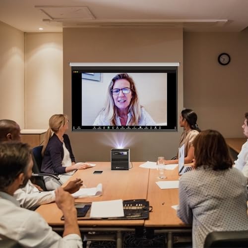 CZUR StarryHub Video Conferencing System, 2200 ANSI Lumens Short Throw Projector + HD 1080P Conference Room Camera with Auto Framing + 6 AI-Driven Microphones + Conference Speakers