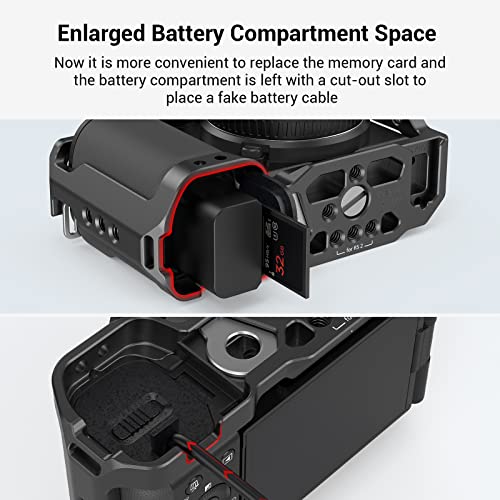 SmallRig Cage with Built-in Quick Release Plate for Arca-Swiss and Cold Shoe for Sony ZV-E10-3531 - style: Cage