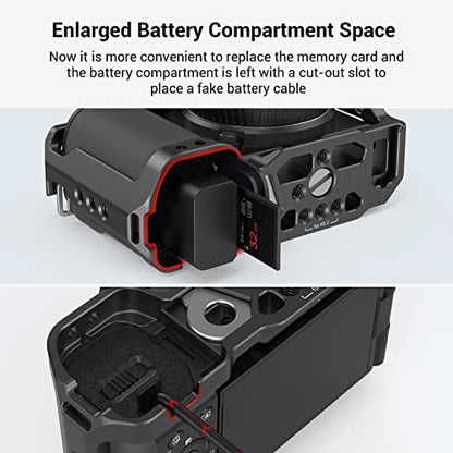 SmallRig Cage with Built-in Quick Release Plate for Arca-Swiss and Cold Shoe for Sony ZV-E10-3531 - style: Cage