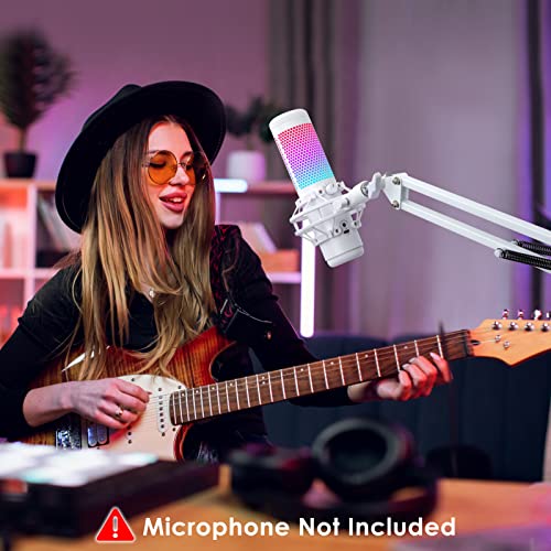 White Boom Arm for HyperX QuadCast S - White Mic Arm Compatible with Hyperx Quadcast White Microphone, Premium Microphone Boom Arm Stand by YOUSHARES - color: 02 QuadCast S Boom Arm