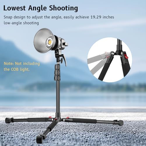 VICTIV Photography Light Stand, 6.56ft/200cm Adjustable Tripod Stand w Head | Compact Lighting Tripod Stand, Compatible with Ring Light, LED Video Lights, Softbox, Webcams, Strobe Light, Digital Camera