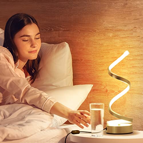 NUÜR Table Lamps for Living Room Set of 2, Silver Dimmable LED Lamp, Small Bedside Lamps, Nightstand Lamp for Bedroom Office Home Living Room - color: Silver 2 Pack