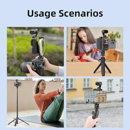 Coyktonty Phone Holder Set for DJI OSMO Pocket 3/Pocket 4 with 1/4 Threaded Hole and Cold Shoe Groove Attaches to tripods, Selfie Sticks, Fill-in Lights.