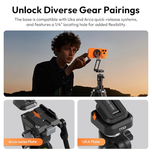 ULANZI SK29 Magnetic Phone Tripod, Foldable Mini Tripod Mount with MagSafe Phone Holder, Aluminium Cell Phone Stand with 1/4”, Arca Uka Base, Travel Vlog Essentials for iPhone 17/16/15/14/13/12