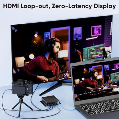 1080p60 PoE HDMI Encoder,with 4k60 Loopout,Support SRT,RTMP,RTSP,RTMPS,UDP,HTTP,HLS,WebRTC,TRTC,Icecast,SHOUTcast,Live Streaming Broadcast for YouTube, Facebook, Twitch, etc