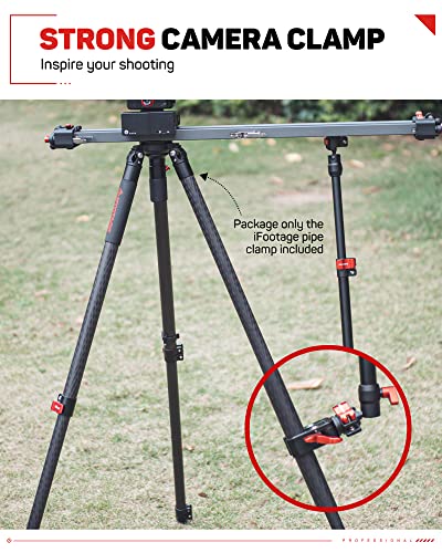 IFOOTAGE Table Top Video Kit, A200 Round Base Monopod with C Clamp and 5.5'' Magic Arm, for Live Streaming, Vlogging, Payload 10KG/22LBS