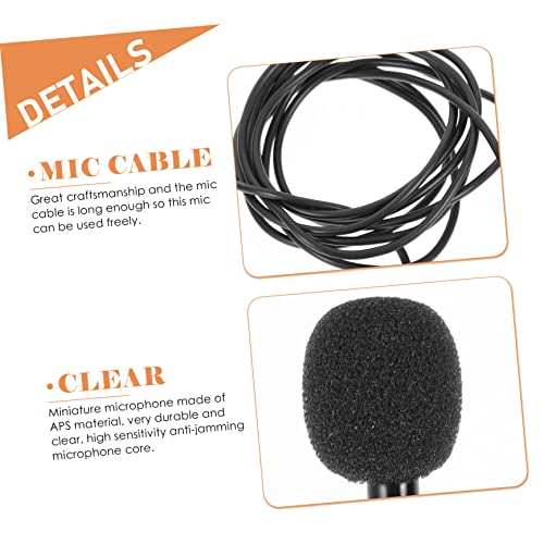 High Sensitivity Lavalier Lapel Microphone Recording Mic with Sturdy Clip for Meeting Interview Vlog Live Broadcast and Laptop Use