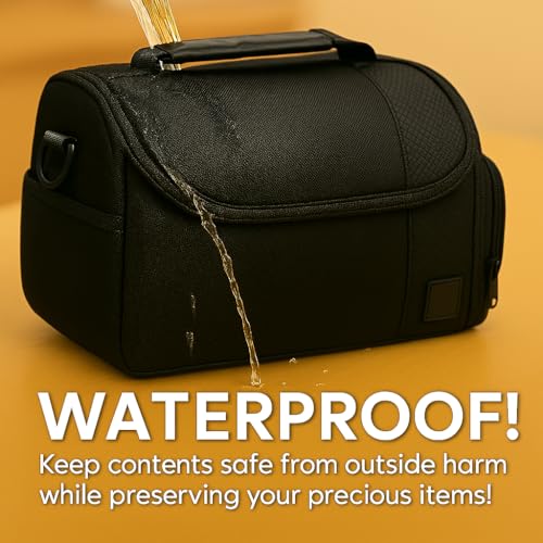 Large Digital Camera / Video Padded Carrying Bag / Case for Nikon, Sony, Pentax, Olympus Panasonic, Samsung, and Canon DSLR Cameras + eCostConnection Microfiber Cloth - style: Large