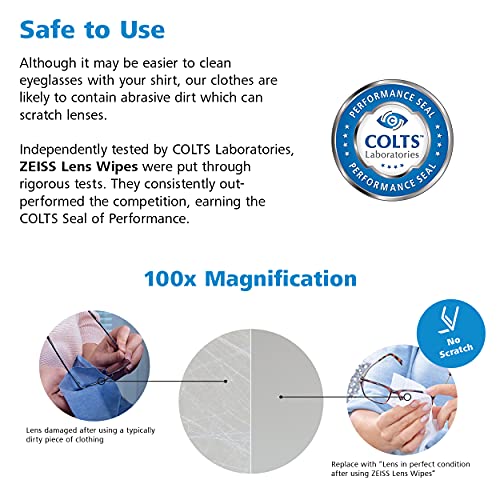 Zeiss Pre-Moistened Lens Cleaning Wipes, 400 count (Pack of 2) - size: 400 Count (Pack of 2)