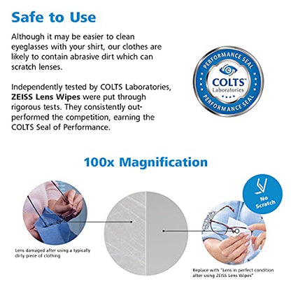 Zeiss Pre-Moistened Lens Cleaning Wipes, 400 count (Pack of 2) - size: 400 Count (Pack of 2)