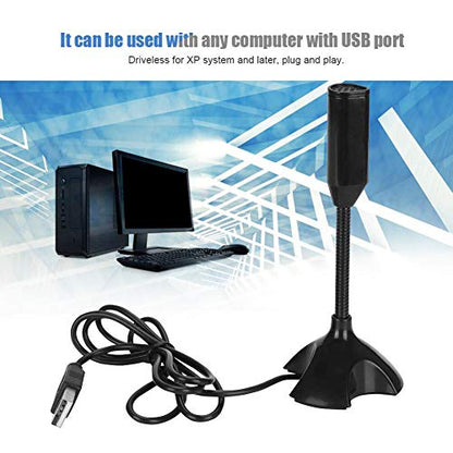 Wendry Desk Recording Microphone,Wired Microphone for 2/3 Computer Microphone Driveless for and Later,USB Plug and Play