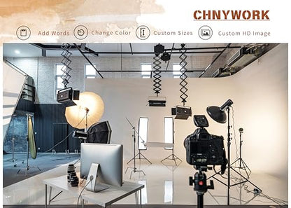20x10ft Luxury Wood Home Office Backdrop Retro Classic Desk Chandelier Bookshelf Window Library Video Conference Background Business Conversation Room Video Recording Zoom Calls Photo Props - size: 20x10FT