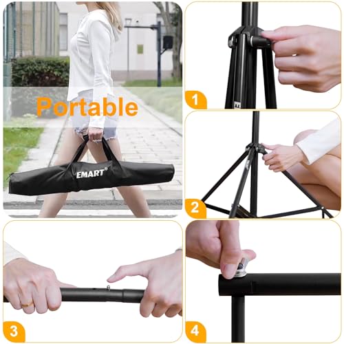 EMART Photo Backdrop Stand kit, 10 x 8.5 ft Back Drop Adjustable Frame for Photography, Photoshoot Banner Background Support Holder for Parties Dectoration - size: 8.5x10ft