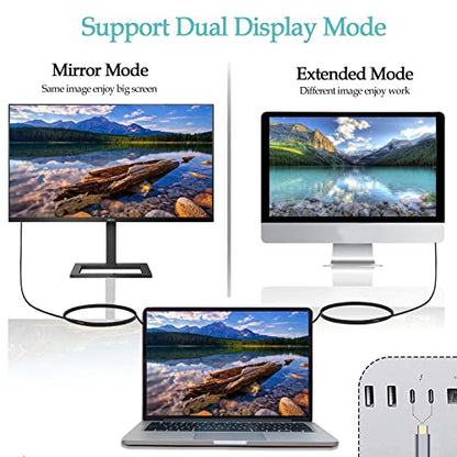 OseTub 4K USB C to HDMI Cable 10ft [Braided, High Speed] – Mirror iPhone 15 Pro/MacBook to TV for Movies, Work, Zoom – Compatible with MacBook Pro/iPad Pro/Galaxy S23/Monitor - size: 10ft/3m