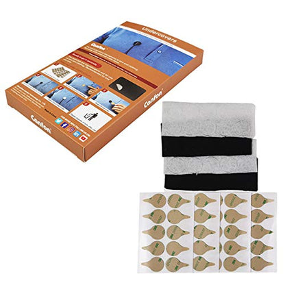 Undercover with 40 Stickies and 40 Fabric Discs for Hiding Lavalier Microphones and Reduce Wind Noise, 20 of Each Black/White