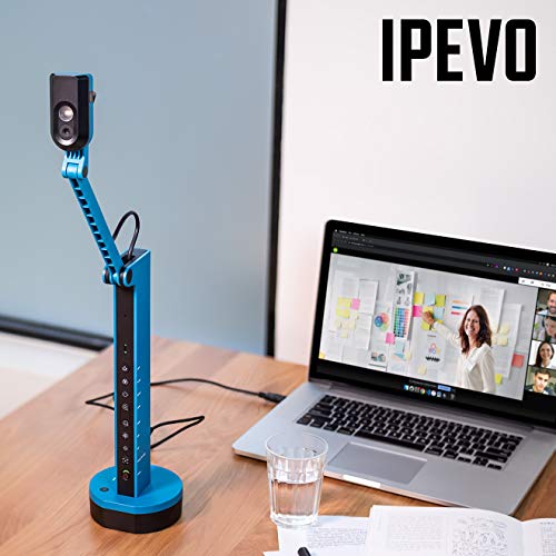 IPEVO VZ-X Wireless 8MP Document Camera, 3 Modes of Connectivity — Wi-Fi, HDMI, and USB, Compatible with Web Conferencing Software, Works Wirelessly with iOS, tvOS, and Android,Black, Blue - style: Wireless, HDMI and USB Connection