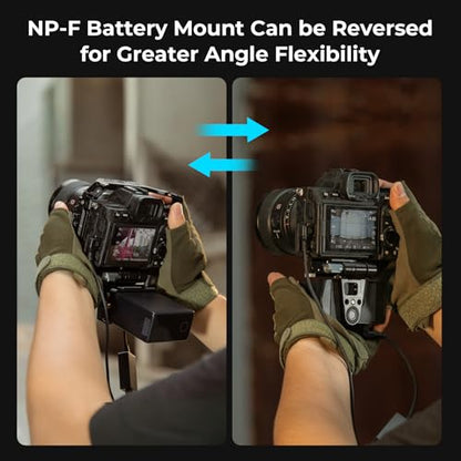 SmallRig NP-F Battery Plate with Quick Release Plate for Arca-Swiss, Dual DC Output ports, Compact & Foldable NP-F Battery Adapter Plate for DSLR Camera, Tripod, Compatible with NP-F970 Battery - 4696 - style: NP-F Battery Plate