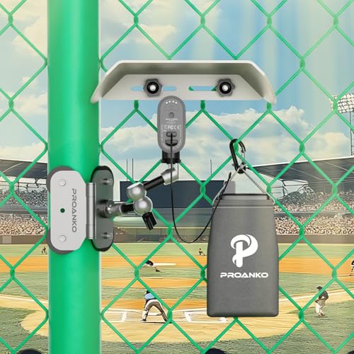 Magnetic Phone Fence Mount with Shade, Game Recording Mounting Kit Compatible with Gamechanger, iPhone, Mevo Start, GoPro, for Recording Baseball,Softball and Tennis Games(MINI) - style: Magnetic Fence Mount