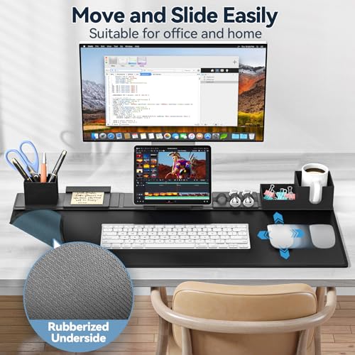 KDD 6 in 1 Mouse Mat with Magnetic Desktop Storage and Vertical Laptop Stand with Drawe