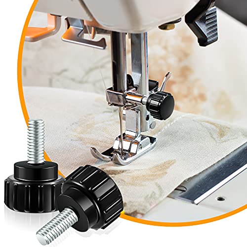 Hotop Threaded Knurled Thumbscrew Monitor Mount Screws on Knobs Monitor Screws Carbon Steel Clamping Knobs Grip Thumb Screw Mounting Thumb Screw, Black(20 Pieces,M4 x 10 mm) - size: M4 x 10 mm