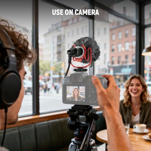 NEEWER Plug & Play Vlog Microphone, 20-20KHz Mini Supercardioid Mic with 3.5mm TRS, USB C OTG Cable, Shock Mount, Windscreen Compatible with iPhone 16 15 14 Samsung S24 Android Tablet Mac Camera, VM10 - style: VM10 Microphone