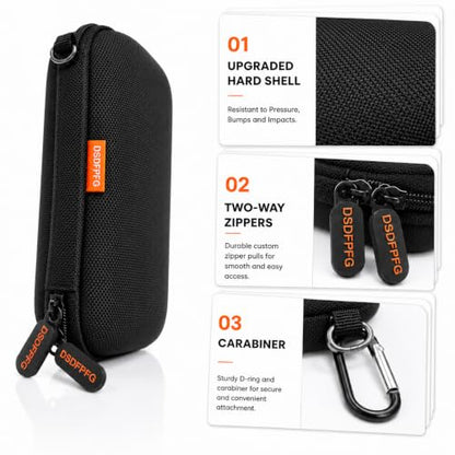 Small Hard Shell Zipper Case - Protective EVA Carrying Case - Universal Portable Storage Travel Pouch Bag for Power Bank, External Hard Drive, Charger, Cell Phone, USB Cable, Electronic Accessories