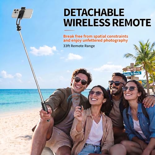 67" Phone Tripod Selfie Stick for iPhone & Android, Extendable Cell Phone Stand with Wireless Remote, Lightweight Travel Tripod Phone Holder for Video Recording, Live Streaming, Photography - size: 67"