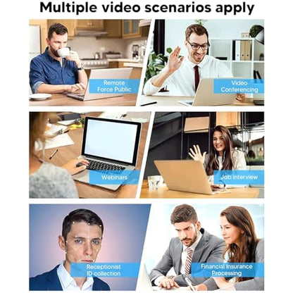 Streaming Webcam with Noise Canceling Microphone 30FPS 720P Lens for Remote Work Online Teaching Autofocus Streaming Webcam