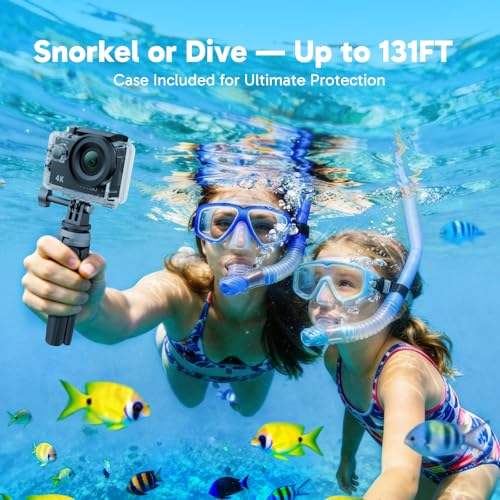 AKASO EK7000 4K30FPS 20MP WiFi Action Camera with EIS Ultra HD 131FT Waterproof Underwater Camera Remote Control 4X Zoom Support External Microphone Black - color: Black