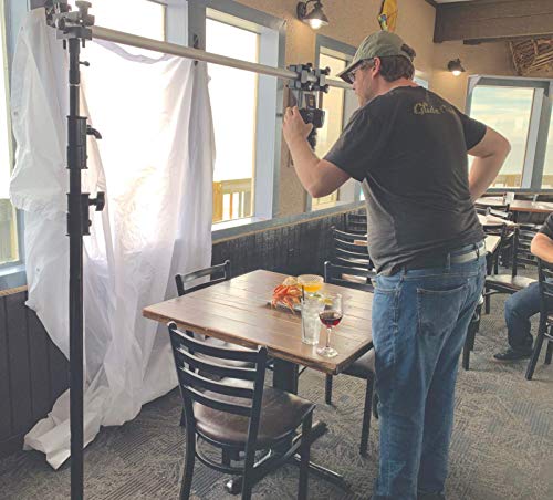 Glide Gear OH 75 Overhead Mount – DSLR, Smartphone – 6ft Adjustable Pole, Top-Down Rig, 15lb Capacity, Aluminum Build - size: OH 75: 6 feet Configuration