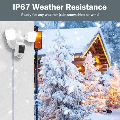 Plug-in Mount for Floodlight Cams with 30ft/9m Weatherproof Power Cable for Floodlight Cam Wired Plus/Pro,WYZE Floodlight Camera v2/Pro,Blink Wired Floodlight Camera,Electrical Box and Cord Kit
