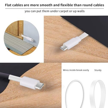 2 Pack 10FT Power Extension Cable Compatible with Wyze Cam v4/v3/OG,Wyze Cam Pan v3/v4,Blink,eufy,NestCam Indoor,Amazon Cloud Camera,USB A to USB C (White) - color: White