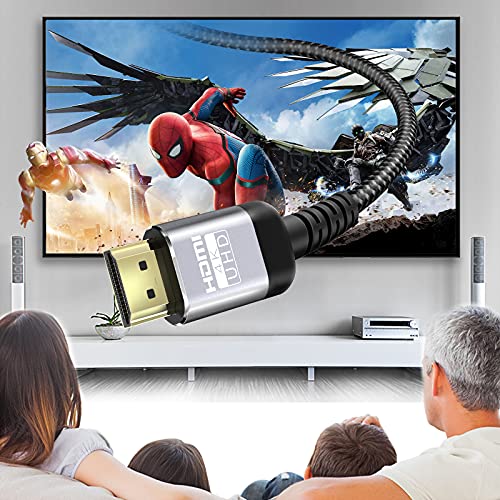 Soonsoonic 4K HDMI Cables 3Ft | 18Gbps Ultra High Speed HDMI 2.0 Cable & 4K@60Hz HDR ARC HDCP2.2 Ethernet-Braided HDMI Cord | for UHD TV Monitor Laptop Xbox PS4/PS5 ect (0.9m) - size: 3FT