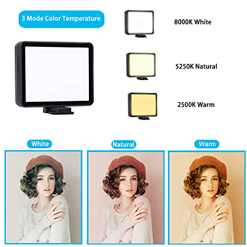 Suptig LED Video Light, Portable Photography Compatible for Gopro Mission 1 Pro, Gopro Hero 13, Hero 12,11,10,9,8,7,6,5,4,3,3+, DJI OSMO, AKASO, Sony DSLR Canon Camera Gopro Vlogging.