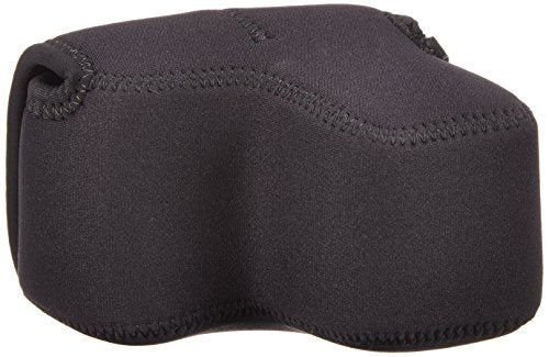OP/TECH USA Soft Pouch – Compact digital camera case, lightweight accessories pouch, sleek neoprene sleeve for DSLR, perfect for backpacks & travel – durable protection in style D-Offset | Black - color: Black, style: D-offset
