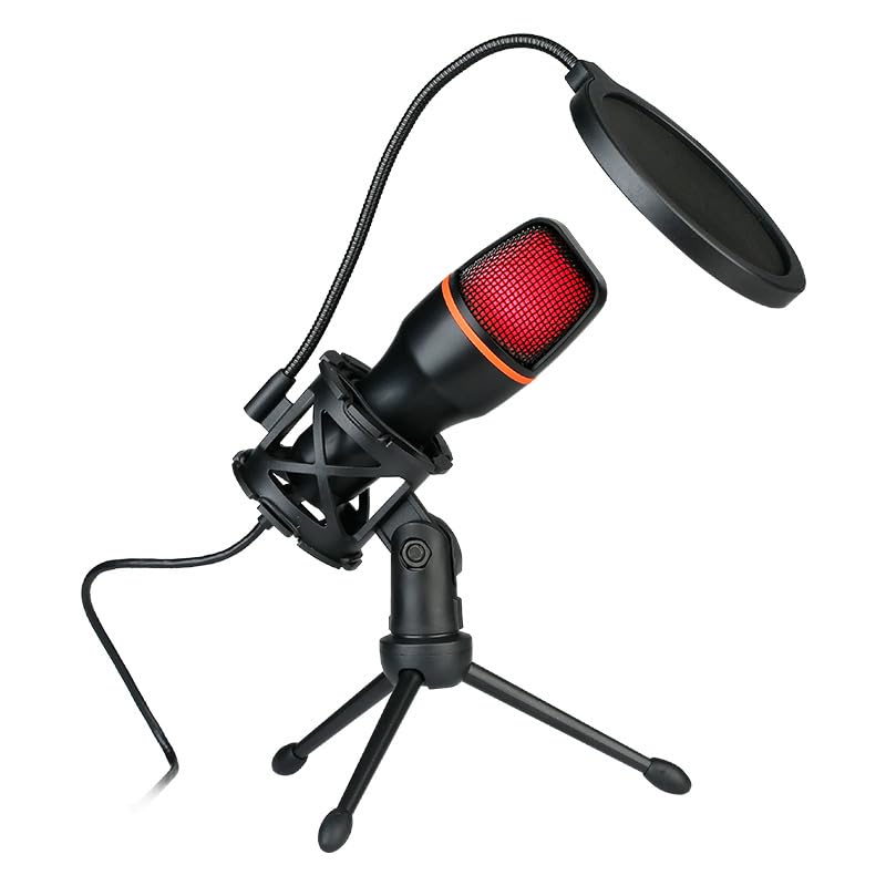 3.5mm Jack Wire Condenser Microphones Ideal for Streaming, Podcasting, Vocal Recording - Compatible with Laptop Desktop, Computer, Podcasting Equipment