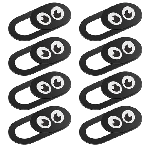 Thin Webcam Cover Slide, 8PCS Phone Camera Cover Laptop Camera Blocker Slider Strong Adhesive Protect Privacy Security Compatible with Tablet Desktop PC Smartphones(Eye) - color: Eye