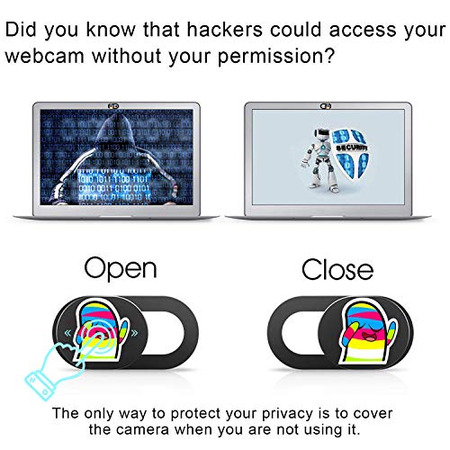 SIREG Webcam Cover Ultra Thin - Web Camera Cover fits Laptop,Tablet,Computer, Smartphone, Protect Your Privacy and Security,Strong Adhesive (Rainbow People-Black & 3 Pack) - color: Rainbow People-Black & 3 pack