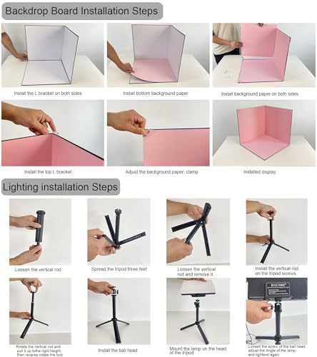 BYSTONE 16 x 16 in Photo Light Box for Product Photography, Portable Photo Studio Kit with 288 LEDs, CRI 95+ Dimmable Lighting and 15 HD Backdrops for Food Jewelry Cosmetics