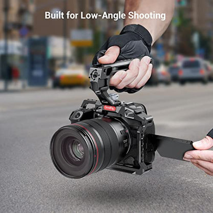 SmallRig Top Handle with 3/8"-16 Locating Pins for ARRI Grip for Camera Cage, Universal Video Rig with 5 Cold Shoe Adapters to Mount DSLR Camera with Microphone/LED Light/Monitor - 3765