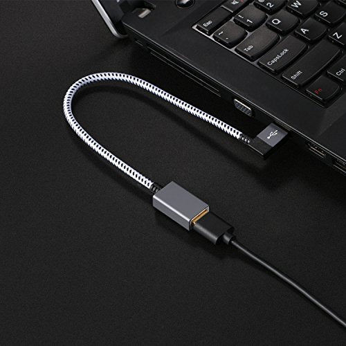 CableCreation USB 3.0 Extension Cable 1FT, [2-Pack] Left Angle USB 3.0 Male to Female Extender Cord, 90 Degree USB 3.0 for VR, PlayStation, Xbox, Keyboard, Space Gray, 0.3M - size: 1FT-2Pack, style: Left Angle