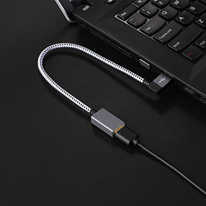 CableCreation USB 3.0 Extension Cable 1FT, [2-Pack] Left Angle USB 3.0 Male to Female Extender Cord, 90 Degree USB 3.0 for VR, PlayStation, Xbox, Keyboard, Space Gray, 0.3M - size: 1FT-2Pack, style: Left Angle